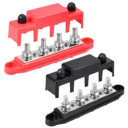 12V 150A 5/16" 12-48V FEITON Power Distribution Block, Bus Bar, Studs Terminal Strip, Heavy Duty Terminal Block