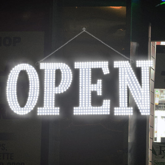Open Signs for Business,30x10 inch Ultra Bright Open Sign Led for Window Wall Door w/Remote Control Bar Cafe Salon Barber Resturant Retail Store
