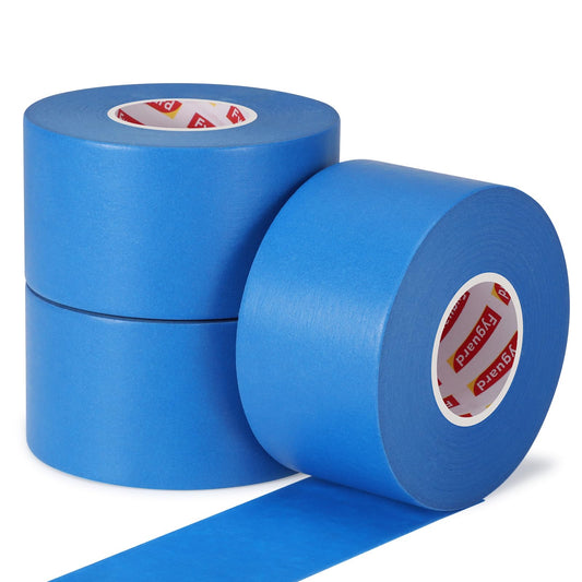 Fyguard Blue Painters Tape 1.89In x 55Yd Painters Tape 3 Rolls Painters Blue Tape for Wall Masking Edge Treatment Packing DIY Crafts, Home Use