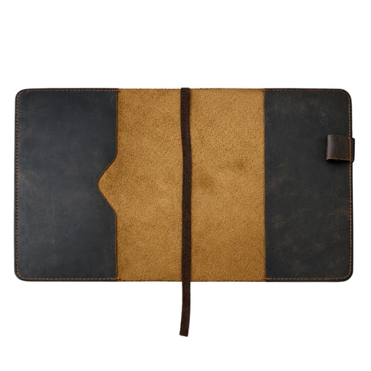 CestAntiQ XL Leather Journal Cover for Sketchbook (7.5 x 9.75 in), Compatible for Composition Notebook, Handmade Refillable Notebook Sleeve for B5, ... Journal Cover with Pen Loop – Rustic Brown