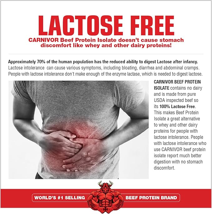MuscleMeds Carnivor Beef Protein Isolate, 0 Lactose, 0 Sugar, 0 Fat, 0 Cholesterol, Halal Certified, Vanilla Caramel, 7 Lb, 100 Servings
