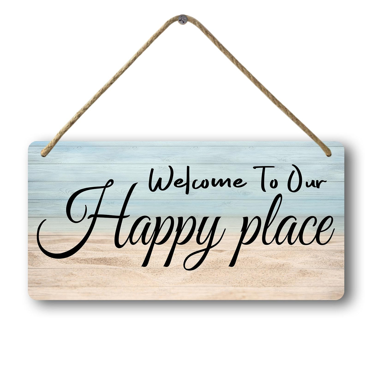 Welcome Home Sweet Home Sign - Personalized Wooden Hanging Decor For Front Door, Patio, Wall or Porch