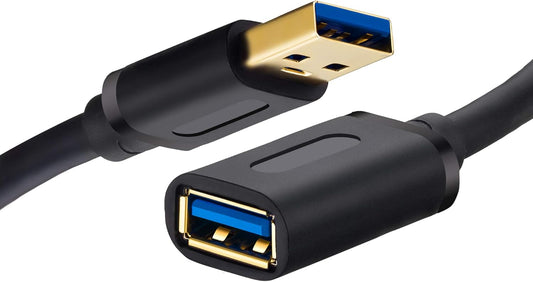 3.0 25Ft, 3.0 (25Ft) Tan QY USB Extension Cable USB High Speed Extender Cord Type A Male to A Female for PlayStation