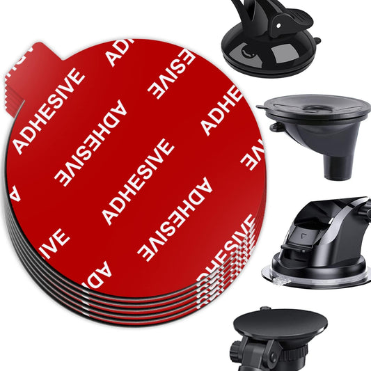 AZXYI 6 80mm(3.15 inches) PCS Windshield Mount Adhesives for Suction Cup Mount, Circle Double-Sided Sticker Pads