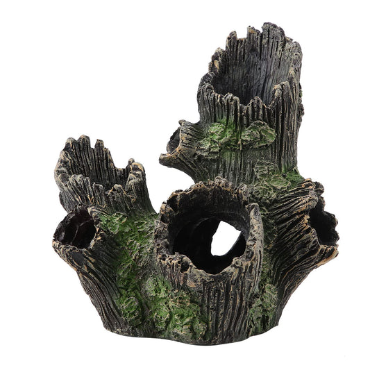 Tyenaza Aquarium Driftwood Decoration, Driftwood Resin Crafts Ornament for Aquarium Decoration Fish Tank Wood with Holes & Aquarium Caves Fish Tank Wood Decor(ST-004A)