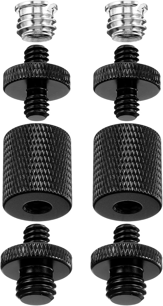 Bruislard 8 1/4" 3/8" Set Pieces & Camera Screw Adapter Camera Tripod Adapter Cameras Mount Screw for DSLR Flash