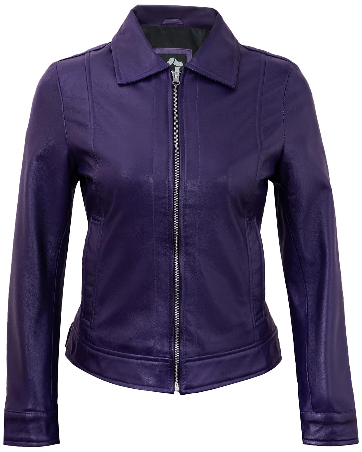 UrbanFocal Purple Real Lambskin Leather Jackets For Women - Vintage Leather Jacket Womens | [101006102] Purple Suzan, S