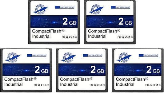 THREE COLOUR DOGFISH 2GB 5Pack FAT16 Dogfish CF Card Compact Flash Memory Type I Card for Industrial Equipment