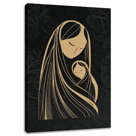 MNFGMH Mothers Day Wall Art, Minimalist Mother and Baby Line Art Canvas Print, Vintage Motherhood Wall Decor for Home Bedroom,Canvas Roll 36x24 Inch