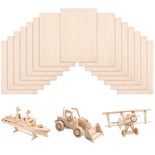 Qunclay 30 Pack 4 x 6 Inch Balsa Wood Sheets for Crafts, Architectural Models, Painting, Wood Engraving, Airplane Kits