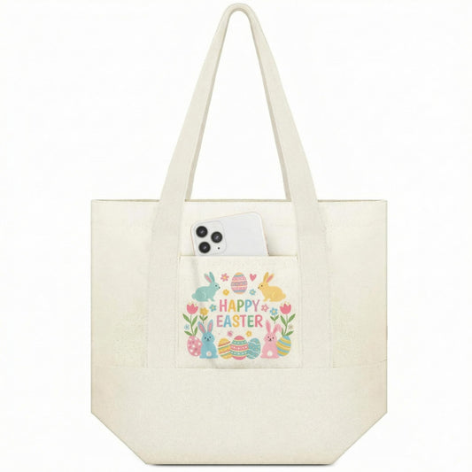 Amylove Canvas Tote Bag with Pockets Duty Canvas Sublimation Blank Small Bag Mini Reusable Tote for Crafts DIY(13" X 11",Natural Color,1 Pcs)
