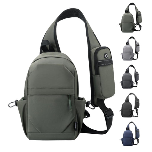 BIRDDIE Small Sling Crossbody Bag For Men And Women, Nylon Hiking Shoulder Bag, Waterproof Small Backpack, Suitable For Cycling, Hiking, And Travel