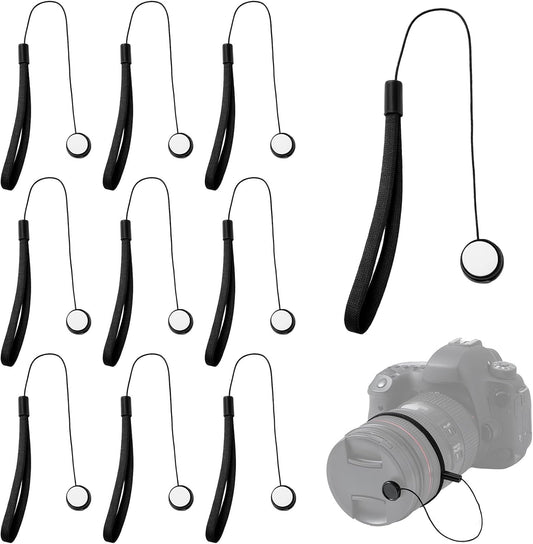 Xinjoduz 10 Pack Camera Lens Cap Leash, Lenses Cap Keeper Tether with Elastic String, Lens Caps Holder Compatible