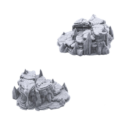 EnderToys Raised Caverns - DND Terrain Scenery for Tabletop 28mm Miniatures Wargame