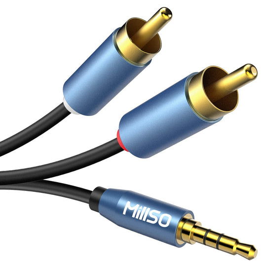 3.5mm (16 5 3.5mm 1/8 MP3 MillSO to RCA, FT / M) RCA to AUX Cable to RCA Male Premium Stereo Audio Cable for Connects a
