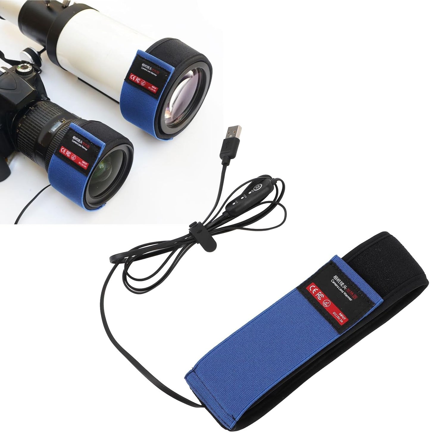 Denash 3 (425mm), g60zd4oics-11 Lens Heater,Anti Fog Belt Temperature Levels Lens Warmer,Lens Heater with USB Fasteners