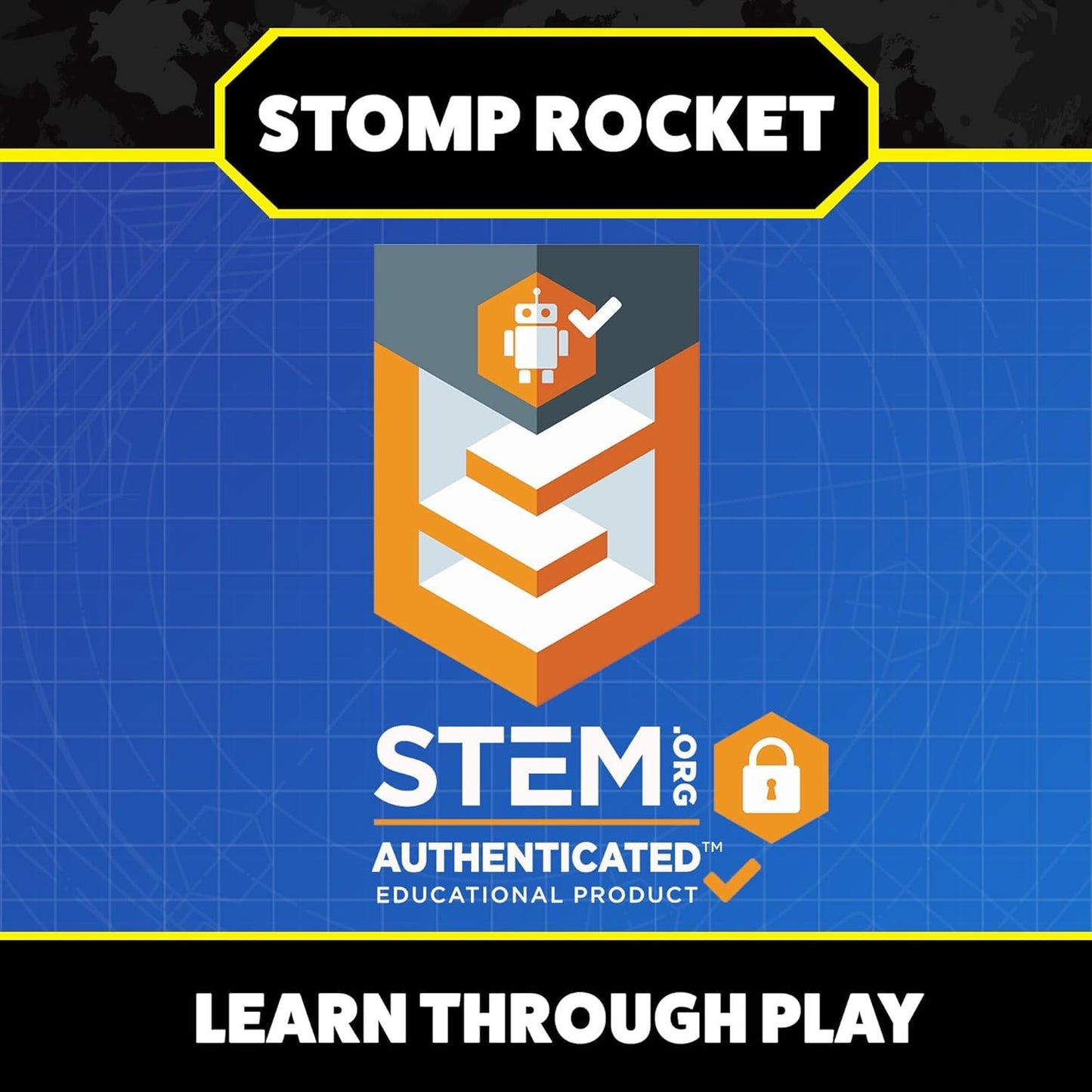 Stomp Rocket Jr Glow Rocket Launcher for Kids, 7 Rockets - Glow in The Dark Fun Backyard & Outdoor Kids Toys Gifts for Boys & Girls -Toy Soft Foam Blaster Set - Multi-Player Adjustable Launcher Stand