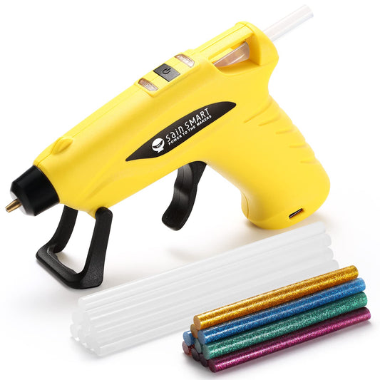SainSmart Mini Cordless Hot Glue Gun with Anti-Drip Design and 20 Glue Sticks for Christmas Decorations, DIY, Creative Crafts & Arts, and Quick Repairs