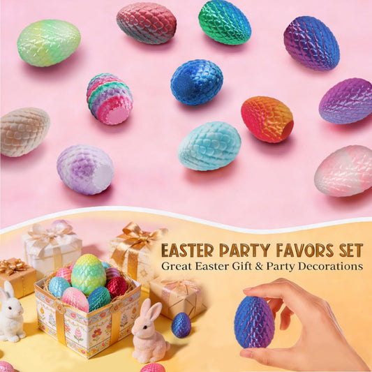 12pcs 3D Printed Dragon Eggs with Dragons Inside – Collectible 3D Dragon Toys for Kids, Easter Gifts, Party Favors & Home Decor