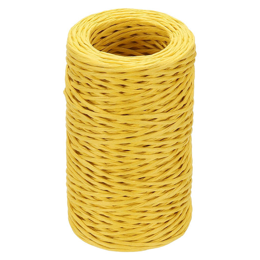 uxcell 55 Yards Floral Bind Wire Wrap Twine, 2mm Floral Wire Vine Bind Wire Rustic Craft Wire for DIY Projects Flower Bouquet Making Wreath Gift Wrapping Wedding Decoration, Yellow