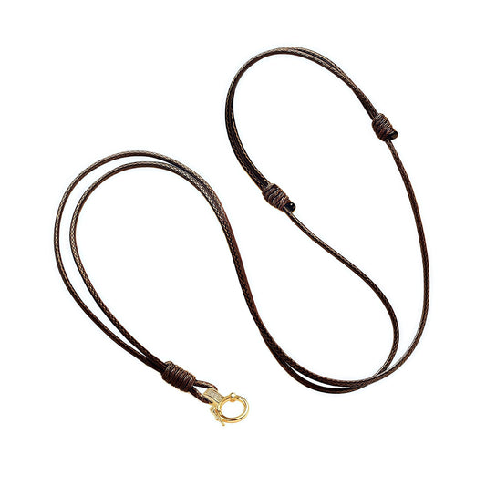 3FT Amazing Braided Leather Necklace - Minimalist Waterproof Design, Unisex, Ideal for Daily Wear & Gifting (Coffee Gold)