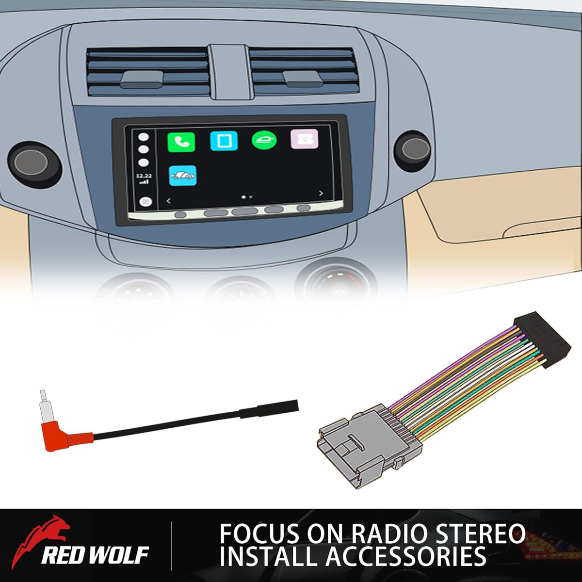 1995-2008, 1990-2008 RED WOLF Radio Install Wiring Harness for Nissan Infiniti Replacement for Aftermarket