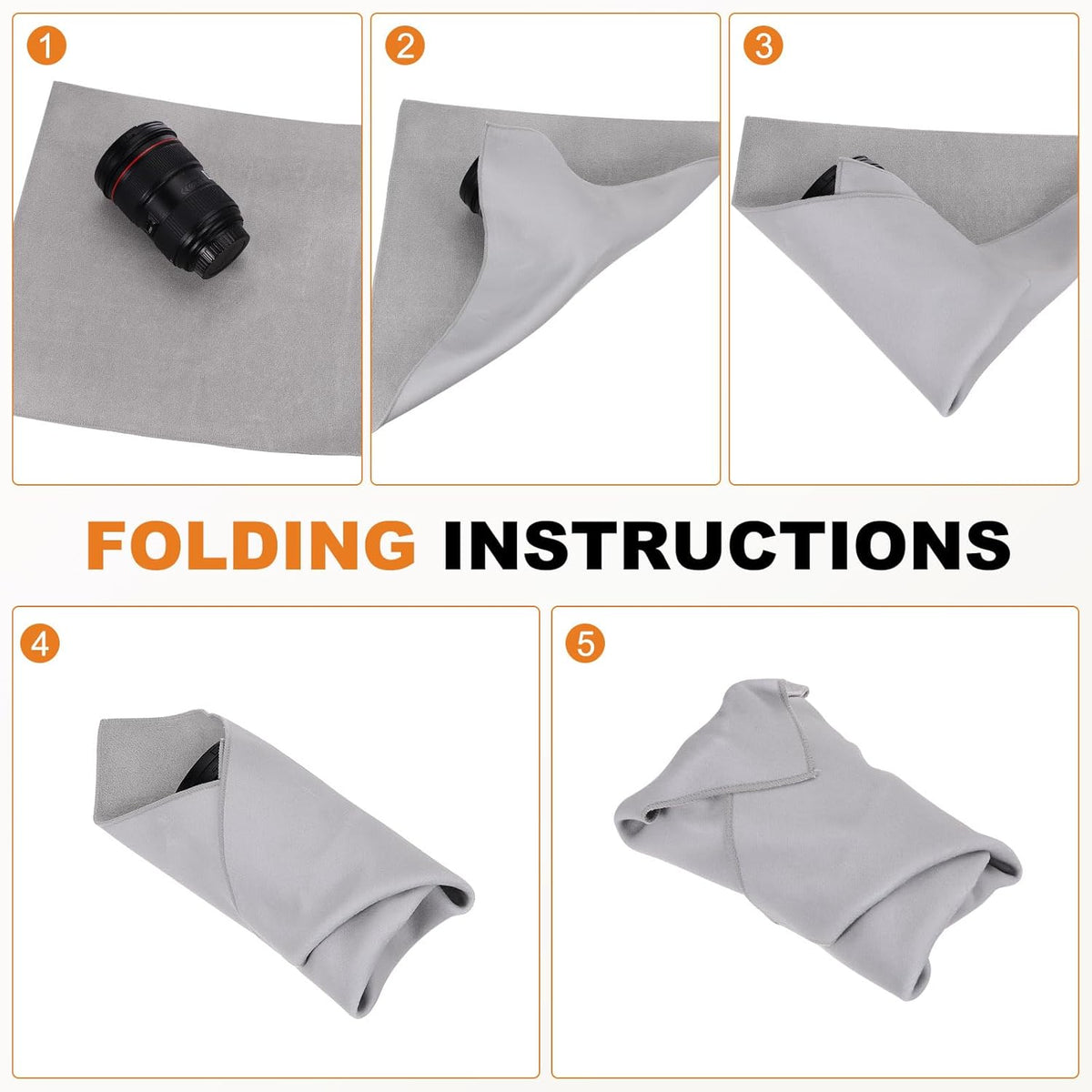 18" 18" PATIKIL x Camera Protective Wrap, Magic Self-Adhesive Cloth Anti-scratch Lens Pouches for Camera Lens DSLR