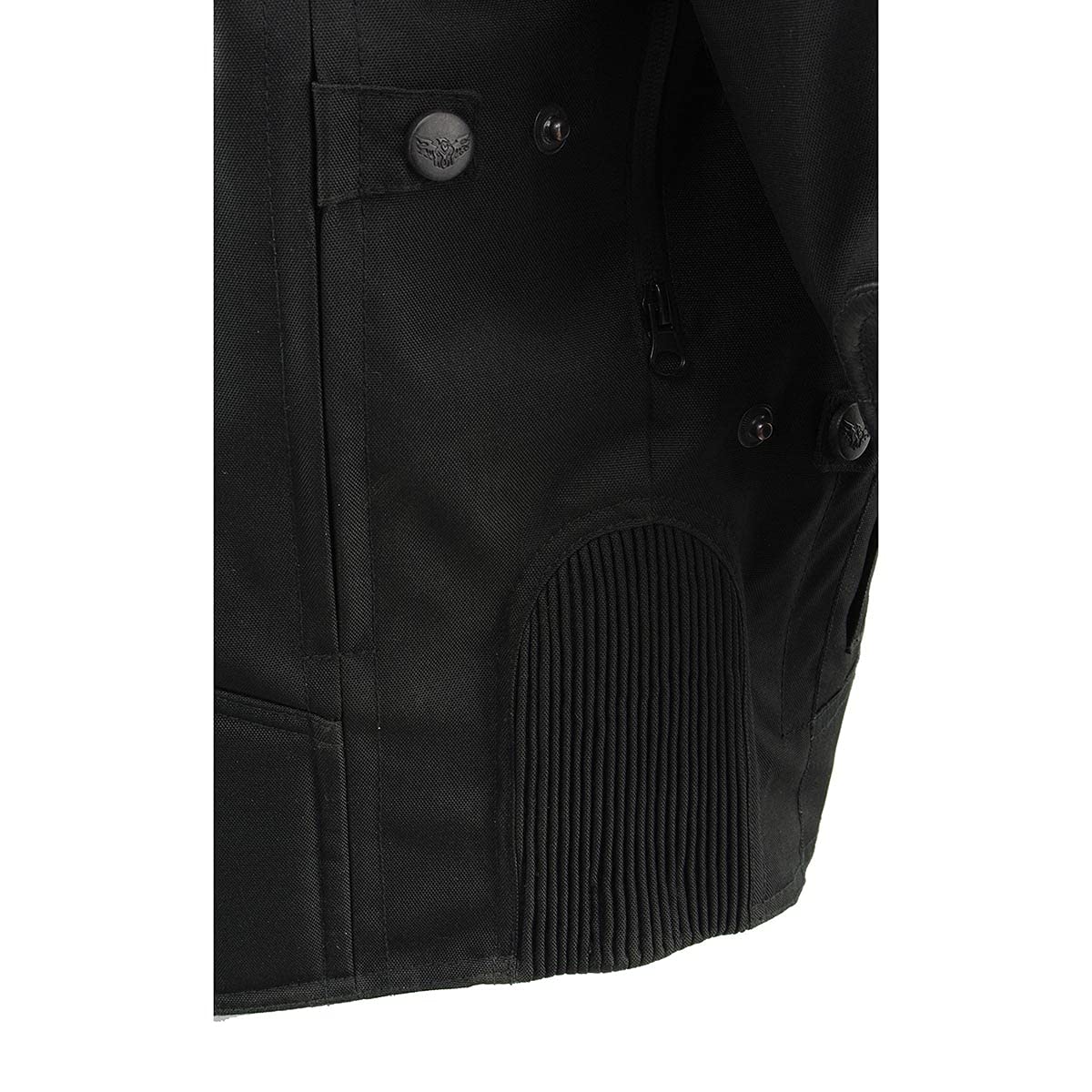 Milwaukee Leather MPM1751 Men's 'Burnt Orange' Leather and Textile Armored Jacket - Large,Black