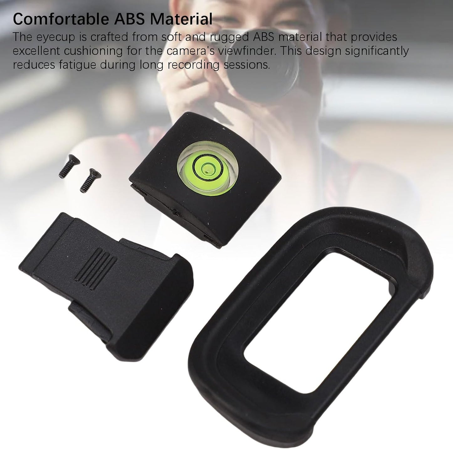 Set, R10 Jonlaki Camera Eyecup Level Hot Shoe Cover Soft ABS Viewfinder Eyecup with Bubble Level and Hot Shoe Cap, Fit