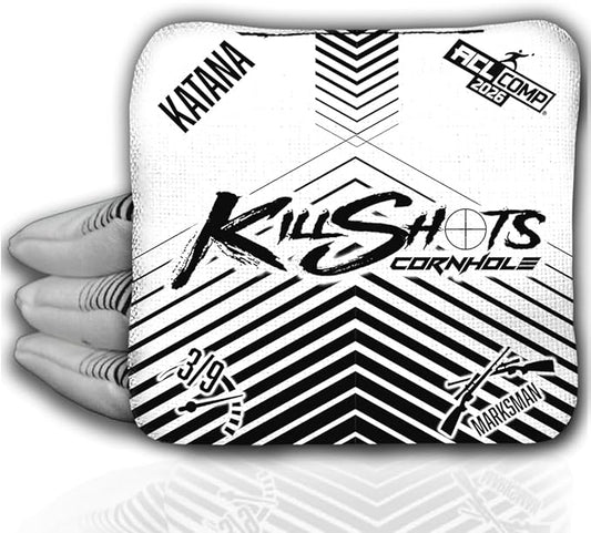 Killshots Cornhole | Katana Series | Limited Edition | ACL Certified Cornhole Bags | Premium Quality | Dual-Speed | Durable & Weather Resistant | Set of 4 Bags