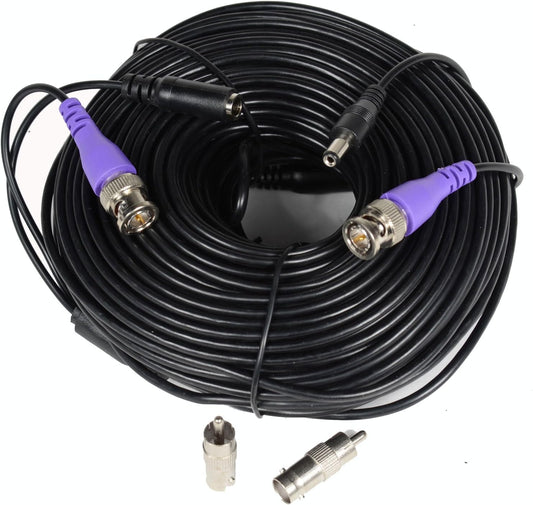 VideoSecu 150ft 960H 720P 960P CBHD150 WT4 Pre-made All-in-One HD CCTV Security Camera Cable Video Power Extension Wire