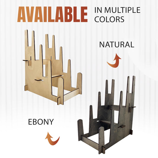 Wood Display Stand - Plates, Art Prints, Artwork, Pictures, Books, Stationery, Records, Magazines & More - Trade Shows, Farmers Markets & At Home Use - Sturdy & Stylish (Natural, Large)…
