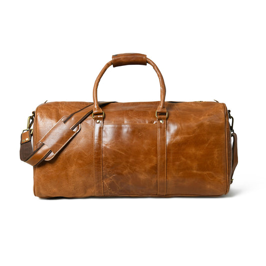 Duffle Bag For Men and Women, 21 Inch Vintage Buffalo Leather Travel Duffle Bag, Genuine Carry On Overnight Bag, Weekender Gym Bag with Shoulder Strap, Carry on Airplane Luggage Bags