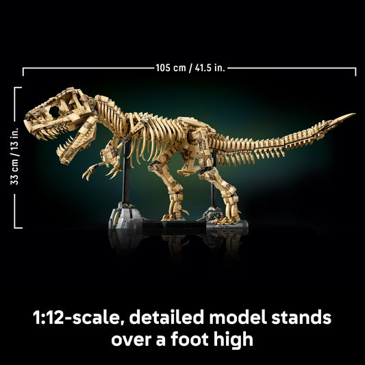 LEGO Jurassic World Dinosaur Fossils: Tyrannosaurus Rex - Building Set for Adults, Ages 18+ - Dinosaur Gift for Movie Lovers - Collectible Home Decor for Bedroom, Office, or Any Room - 76968