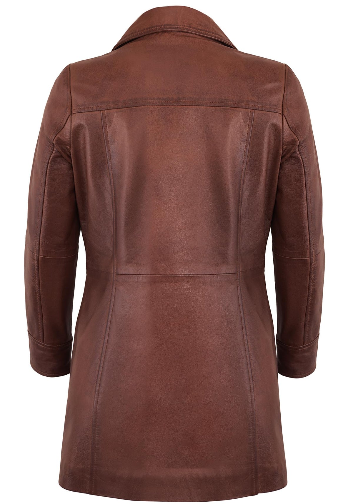 UrbanFocal Real Lambskin Women's Leather Brown Blazer Jackets - Casual Leather Jacket Women | [101003504] Kandis Cognc, L