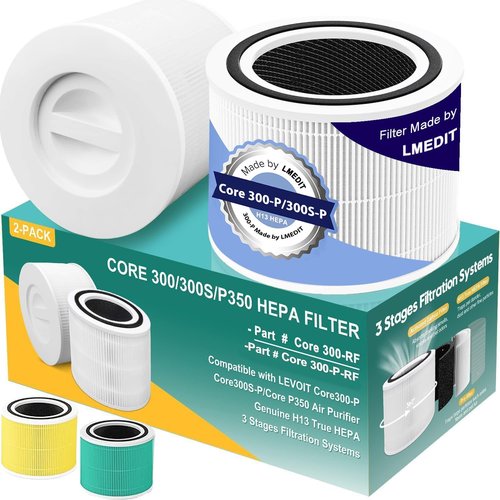 LEVOIT Core 300 Replacement Filter - 3-in-1 H13 True HEPA & Activated Carbon | 2 Pack