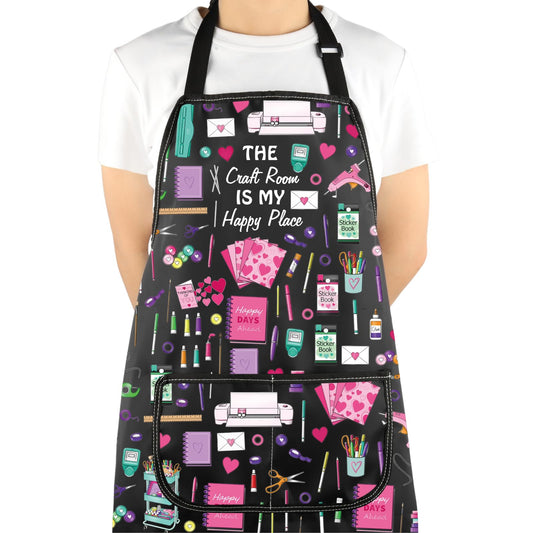 VAMSII Crafter Apron With Pockets Sewing Lover Gift DIY Hobby Gift (Crafting Love A)