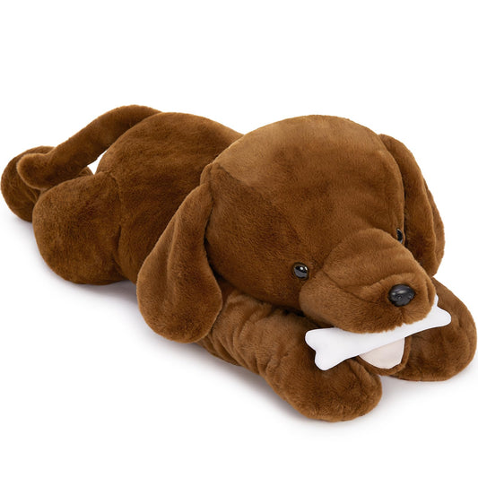 MorisMos 32 Inch Giant Chocolate Lab Stuffed Animal, Large Labrador Plush Puppy Pillow, Fluffy Big Labrador Stuffed Dog Plush Gifts for Kids, Girls, Boys