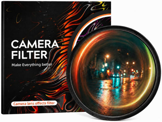 Besvalo 67MM Camera Vortex Effect Filter, Prism Film Special Effects Glass Lens Photography Accessories for DSLR