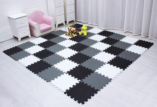 Baby Play Mat|Foam Puzzle Floor Playmat for Infants,Children Kids|Tummy Time Crawling Sit Interlocking Square Non Toxic Meiqicool 18 Piece Mat 101104112