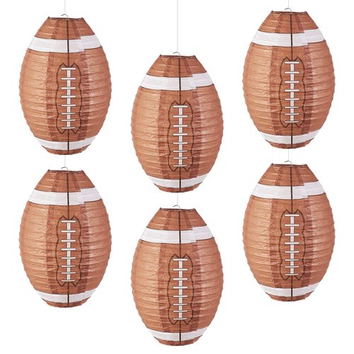 Easy Joy 12 Inch Football Party Decorations Football Lanterns Football Paper Lanterns Football Hanging Lanterns Creative Football Party Decorations