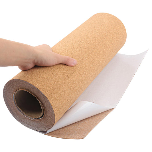 Yiksonyo 26 FT Length Self Adhesive Cork Roll, 17.3 Inch Width Self-Adhesive Cork Board Roll for Crafts, Home, and Office Decor, Easy to Use and Durable