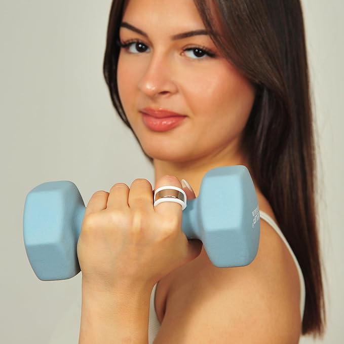 Rinfit Smart Ring Protector - Silicone Ring Enhancer - StyleFit Design Patent - White, Size 9