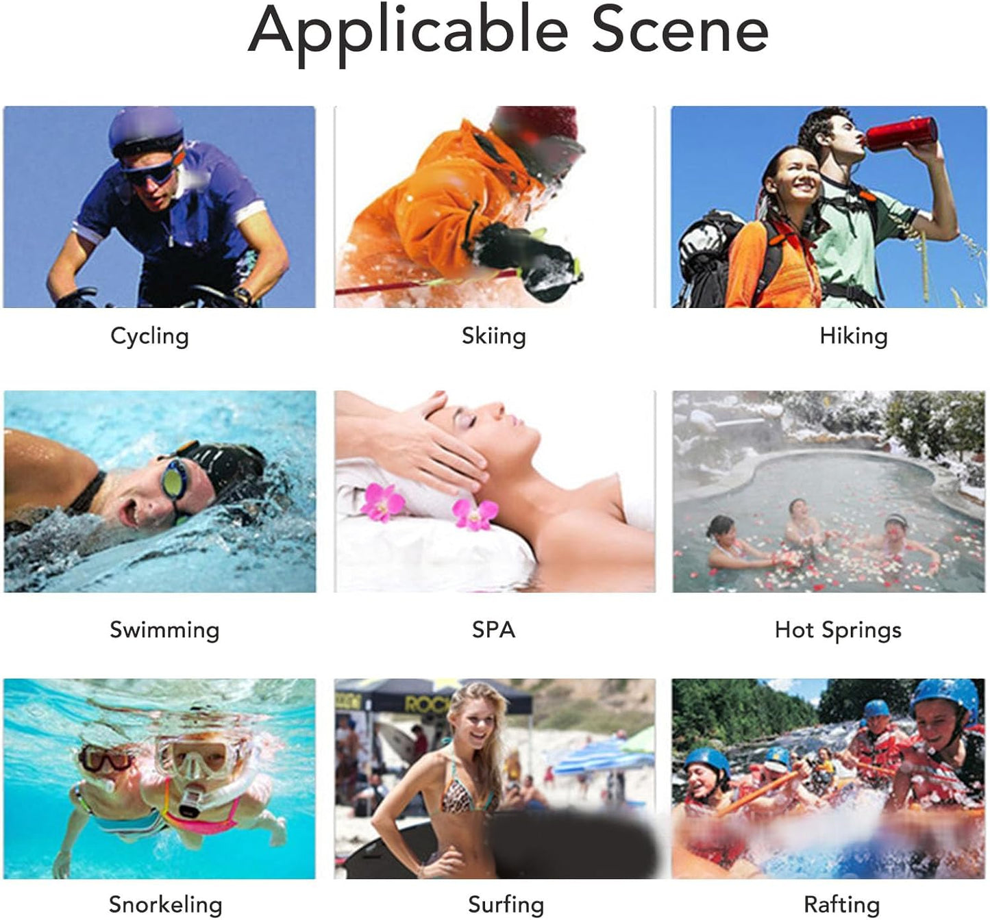 Dpofirs IPX8 MP3 Swimming (8GB) Player, Music Player with Earphones for Surfing Water Sports, Built in Storage