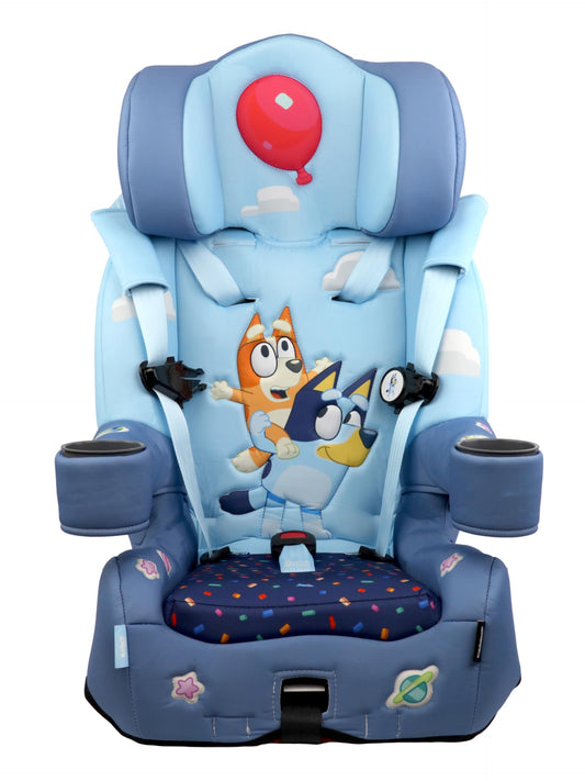 KidsEmbrace 2-in-1 Car Seat | Forward-Facing Harness (26.5–65 lbs) & Booster Mode (40–100 lbs) | Latch | Premium Fit with Multi-Position Headrest, Harness & Recline – Bluey