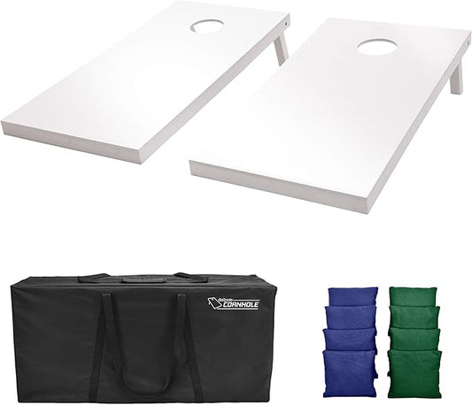 GoSports 4 ft x 2 ft Regulation Size Wooden Cornhole Boards Set - Includes Carrying Case and Over 100 Optional Bean Bag Colors