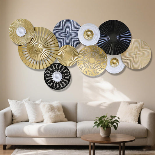 KEQAM Metal Wall Art for Living Room, 47''x24'' Large Metal Wall Decor,3D Modern Luxury Wall Sculpture,Suitable For Living Room,Dining Room Bedroom Outdoor
