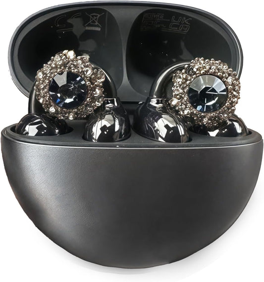 Chooseyo Rhinestone for Clip on Earbuds Open Ear Accessories, Elegant Zirconia Decorative Earphone Accessories