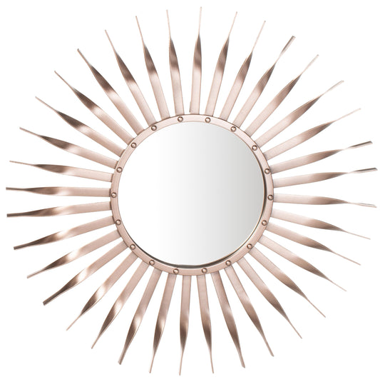 SAFAVIEH Home Marlene Rose Gold Sunburst 28-inch Decorative Accent Mirror