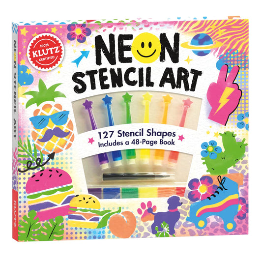 Klutz Neon Stencil Art Craft Kit, Medium